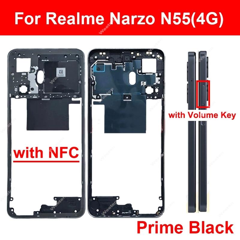 Middle Frame Housing For Realme Narzo N53 N55 N63 4G Middle Housing Holder Middle Frame Housing Cover Replacement