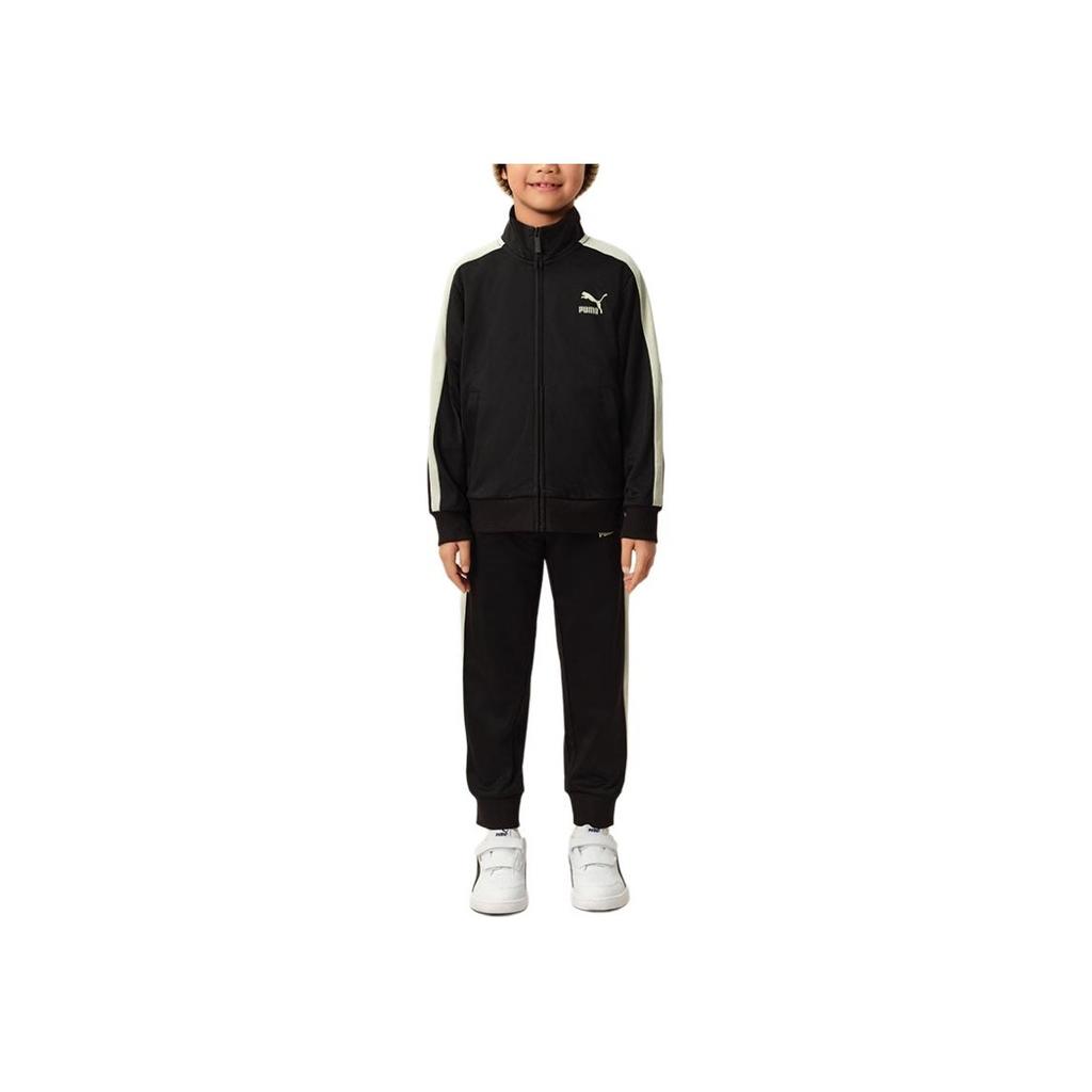 Puma Casual Sports Suit Basic Fashion Comfortable Soft Kids Suit Black 941362-01