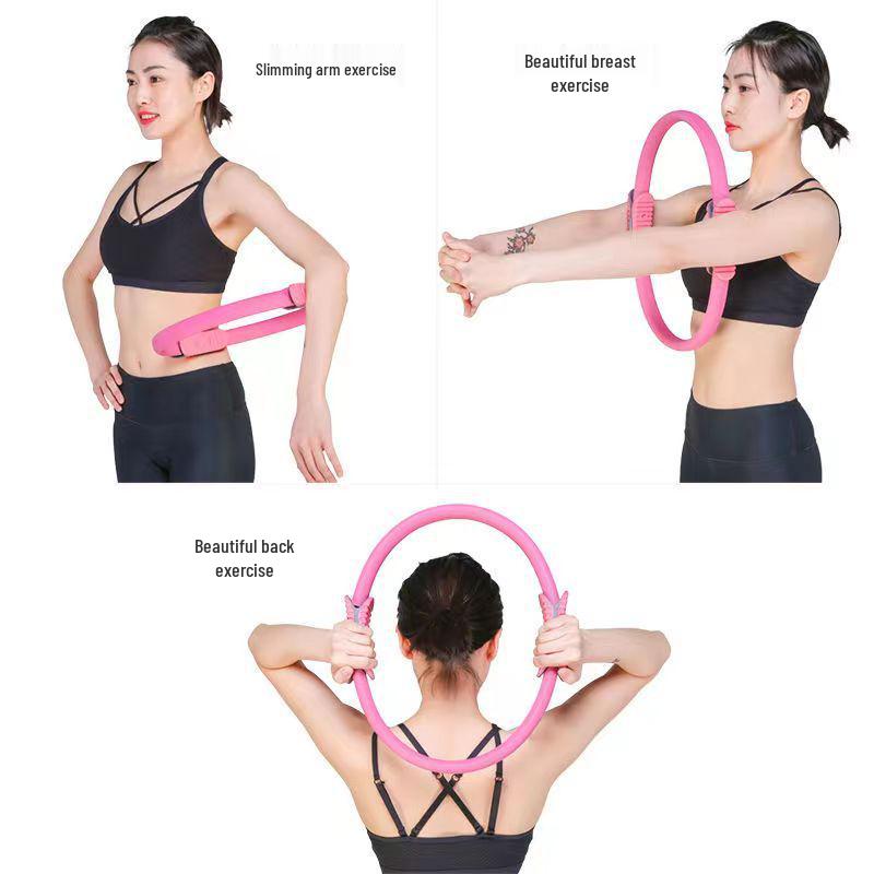 Crescent Handle Pilates Yoga Fitness Ring - Body Shaping Magic Circle Resistance Ring
