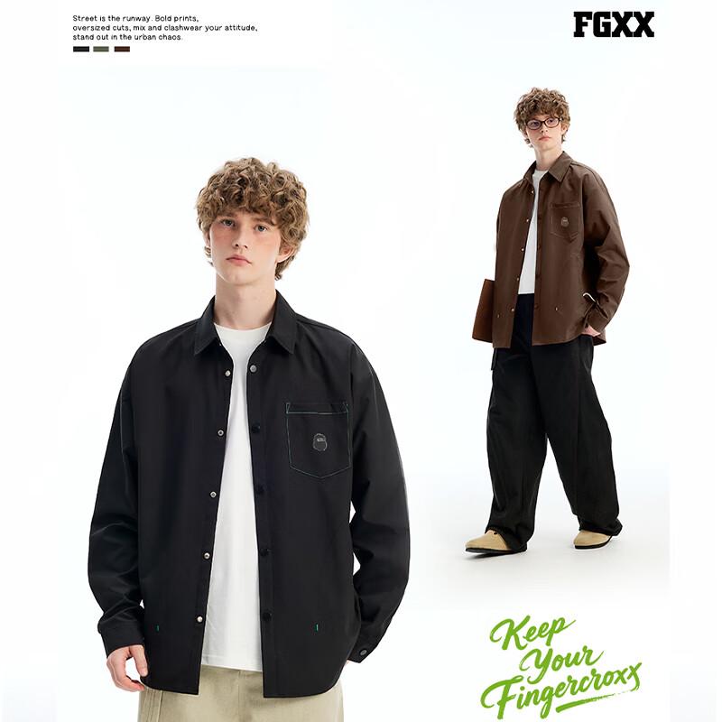 Fingercroxx Men's Casual Loose Fit Shirt Jacket