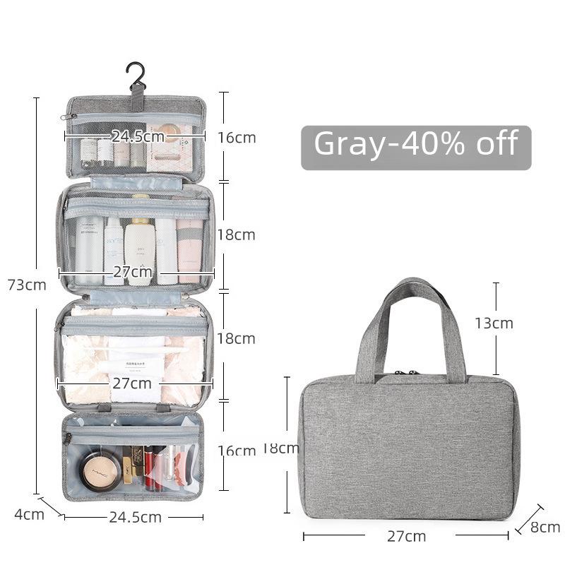 Bolsa de Higiene Masculina de Viagem Impermeável Pendurável de Grande Capacidade - 40% de Desconto