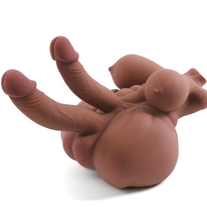 Realistic Breast+Penis+ Anus 4-in-1 Men Women Gay TPE Half Body Sex Doll Soft Lifelike Skin Adult Toy Masturbator Products