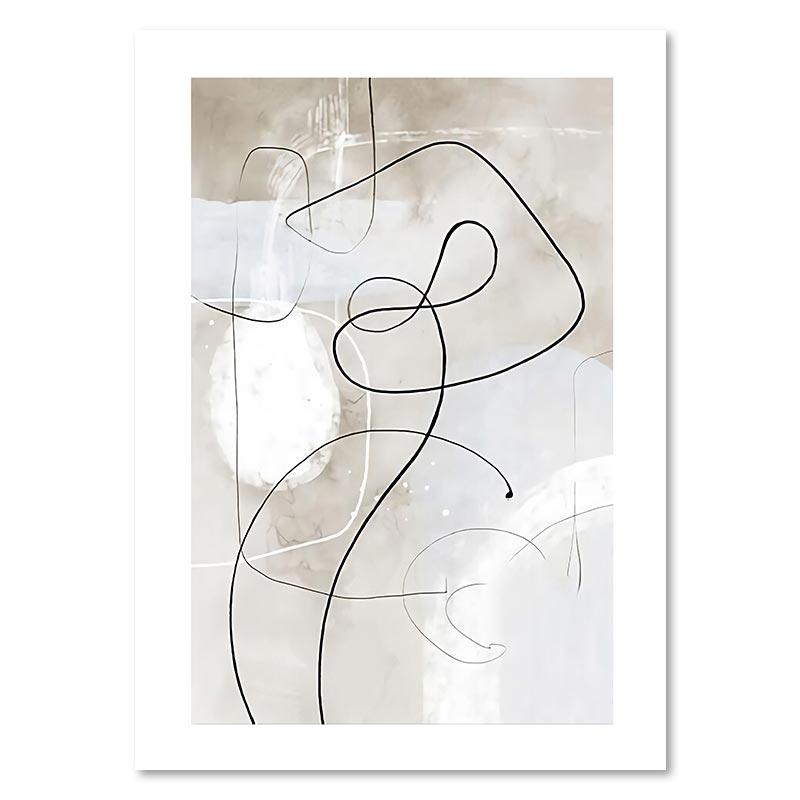 Abstrakte Frauen Tanzen Wand Kunst Poster Schwarz und Weiß Linie Zeichnung Kunstdruck Minimalistischen Leinwand Malerei Bild Wohnzimmer Dekor