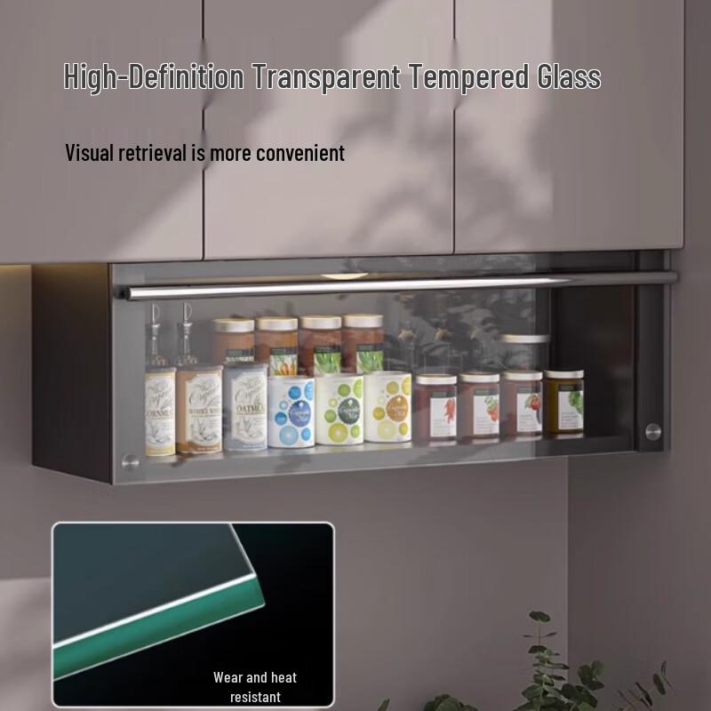 Modern Black Under-Cabinet Pull-Down Spice Rack