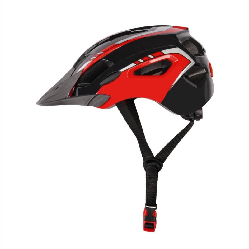 Mountain off-road bicycle integrated windbreaking peaked brim riding helmet