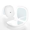 Mini Compact Foldable Pocket LED Makeup Mirror With Light, 5X/10X Magnification, Rechargeable Portable Travel Mirror