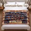 Neon Abstract Theme Soft Blanket Personalized Custom Name Text Print Warm Blanket Home Sofa Bedroom Decor