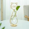 Simple cat iron flower pot hydroponic flower vase creative home living room restaurant table decoration creative ornaments