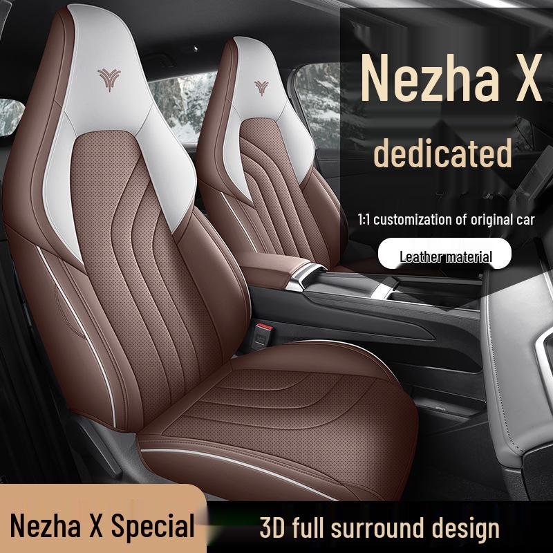 Neta X Full Leather Car Seat Cushion Cover - All-Season, Universal Fit