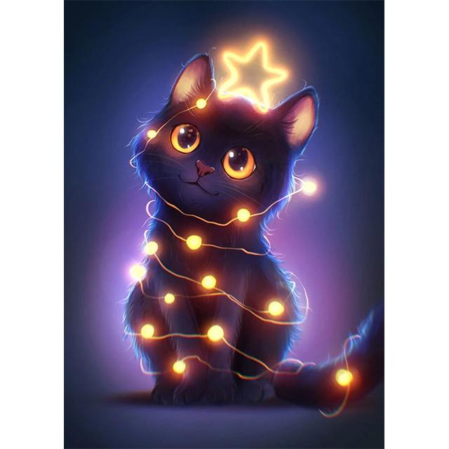 Cartoon Animals Cute Black Cat Prints Poster Canvas Painting Hd Modern Wall Art Pictures For Living Room Bedroom Home Decoration