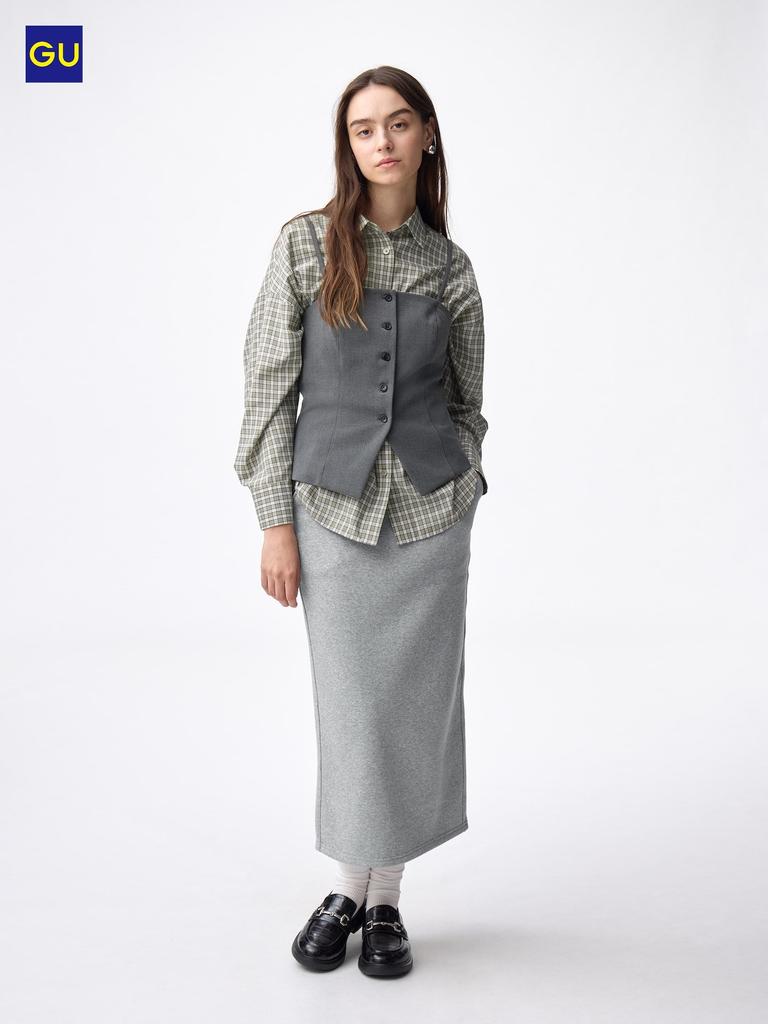 Uniqlo Gu Heavy Weight Sweat Narrow Skirt