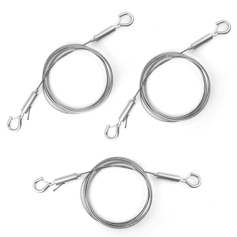 A23I-3Pcs Stainless Steel Wire Rope Stainless Steel Picture Hanging Wire Heavy Duty Picture Wire Mirror Hanging