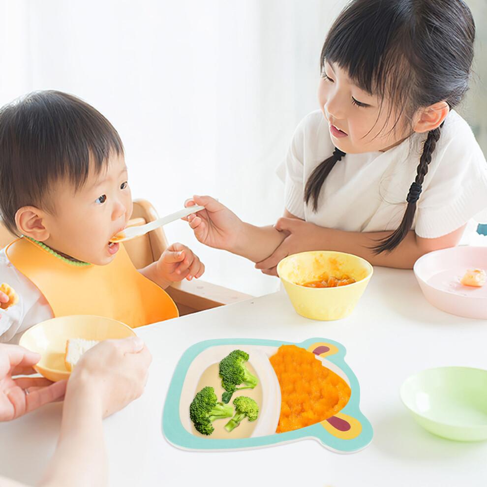 Bamboo Fiber Children'S Tableware Kids Plates Toddler Cutlery