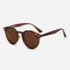 Leopard Print Round Fashion Sunglasses With Uv400 Protection For Outdoor Activities And Driving