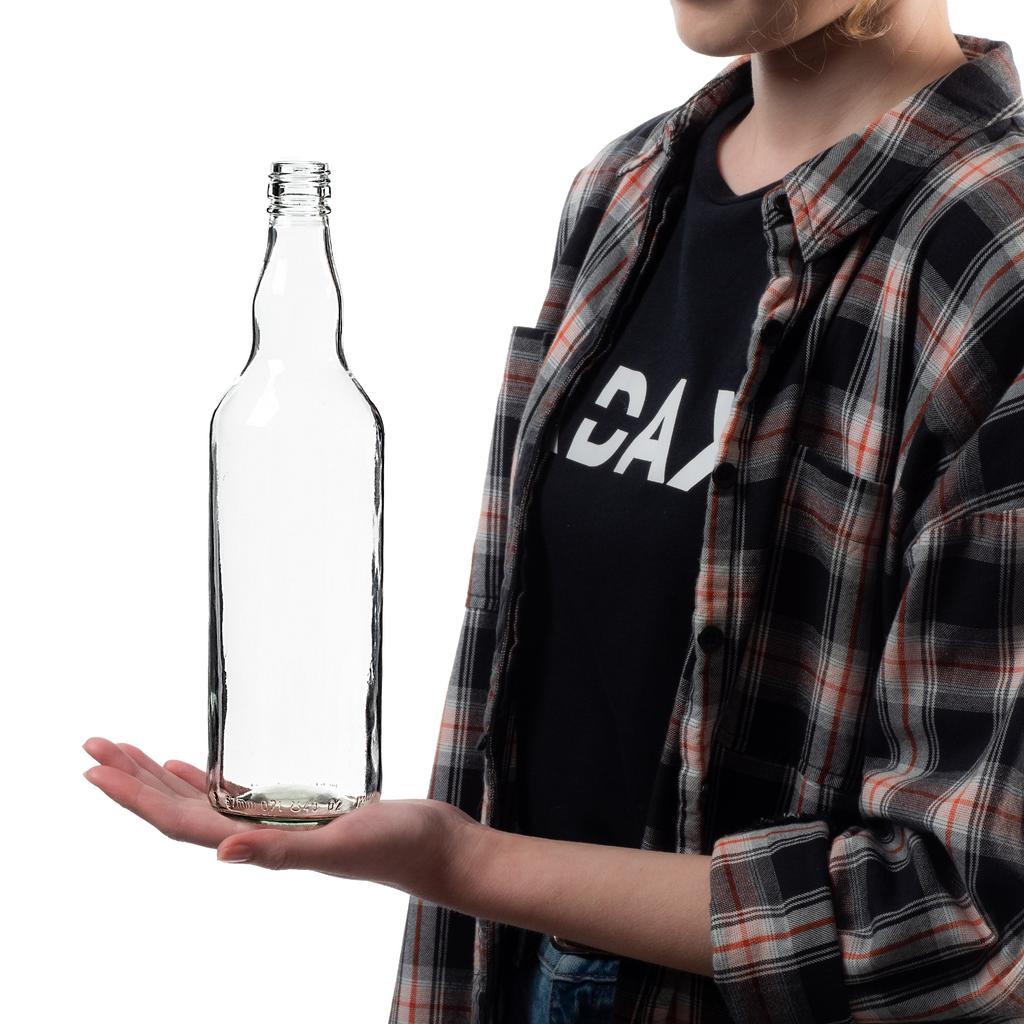 KADAX Szklana Butelka 700ml Z Długą Zakrętką 5szt.