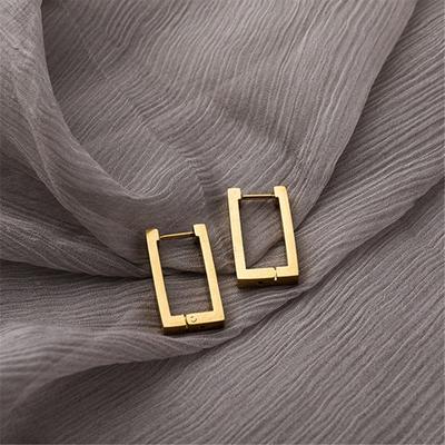 Geometric Earrings Rectangular Gold Color Earrings Women's Earrings Titanium Steel Earrings 2020 New Trendy Earrings ADM