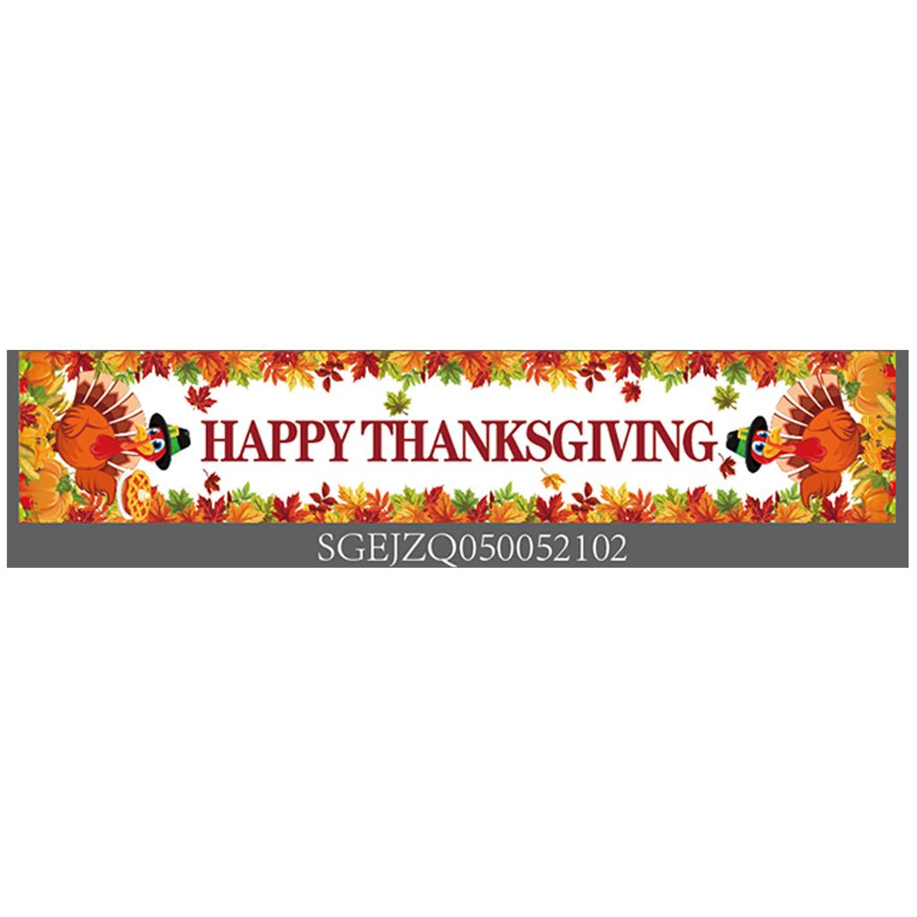 Thanksgiving Fall Harvest Kitchen Table Decorative Tablecloth, Maple Pumpkin Turkey Tablecloth