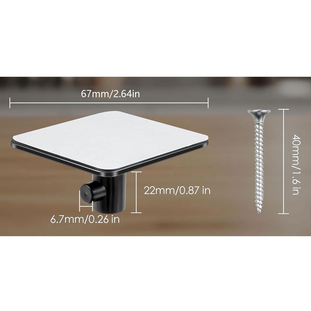 Set aus 4 platzsparenden Aufbewahrungshaltern für Zubehör für Küchenmaschinen, Aufbewahrungshalter für Zubehör für Lebensmittelmixer, Haken, ABS-Textur