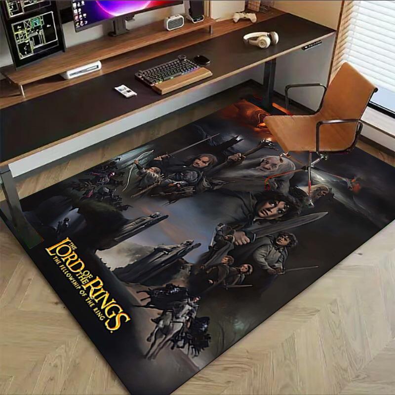 1pc Lord of the Rings Fellowship of the Ring Carpet Office Rug Mat Home Decor Area Carpet Festival Gift Office Desk Chair Carpet Longlasting Material