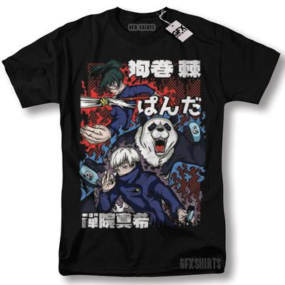 Jujutsu Kaisen Panda Maki Toge Shirt Anime Manga Graphic T-Shirt Unisex T-Shirt