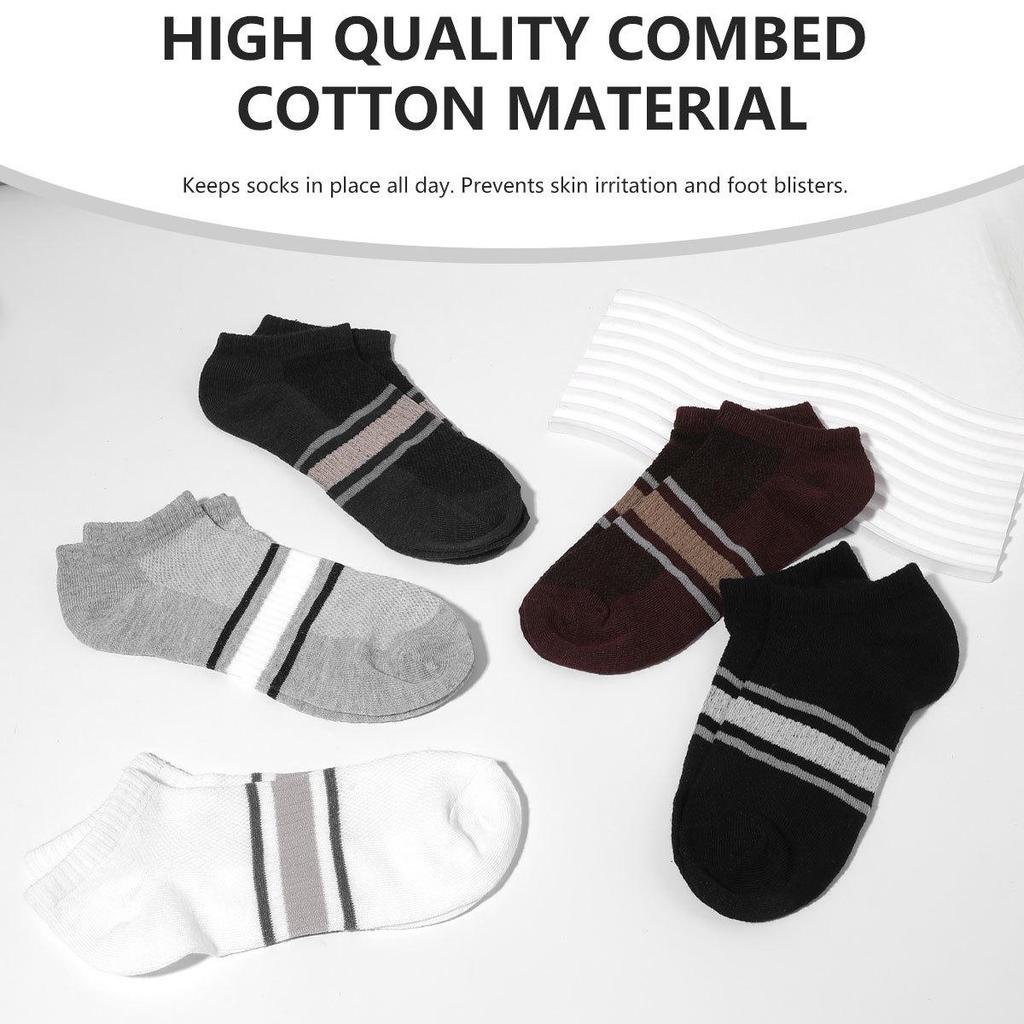 Men's Lightweight Invisible Mesh Sports Socks - Breathable & Sweat-Absorbent Low-Cut Design for Spring/Summer.
