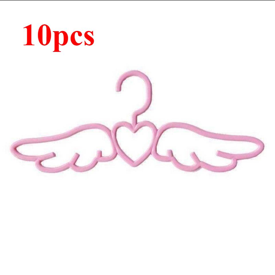 10/20 Pieces Angel Wings Hanger, Cute Heart Hanger, Children's Room Wardrobe Storage, Home Girl Wardrobe Organizer