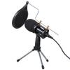 Microfone de Estúdio com Fio Microfone de Karaoke de Alta Sensibilidade Microfone Condensador de Tamanho Mini Streaming
