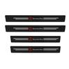 crpmy8 2025 Hot 4Pcs Carbon Fiber Leather Car Door Sill Anti Scratch Protector Sticker For Mercedes Benz B C E S Class A Class GLE CLA