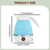 Foldable Electric Kettle Compact Water Boiling for Travel Hotels Offices White