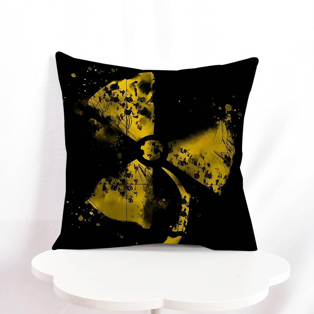Creative Radiation Logo Cushion Cover Pillowcase Upholstery Sofa Throw Pillow Home Decor Pillowcas