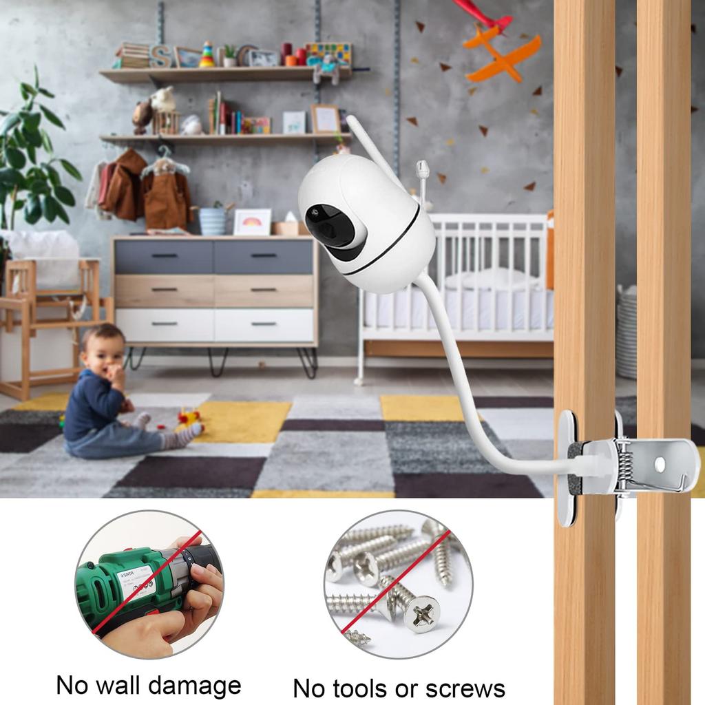 Baby Monitor Mount Compatible with HelloBaby HB6550/HB65/HB66/HB248 ANMEATE SM935E Baby Monitor Camera 15.7-inch Flexible Clip Clamp Mount Long Goosen