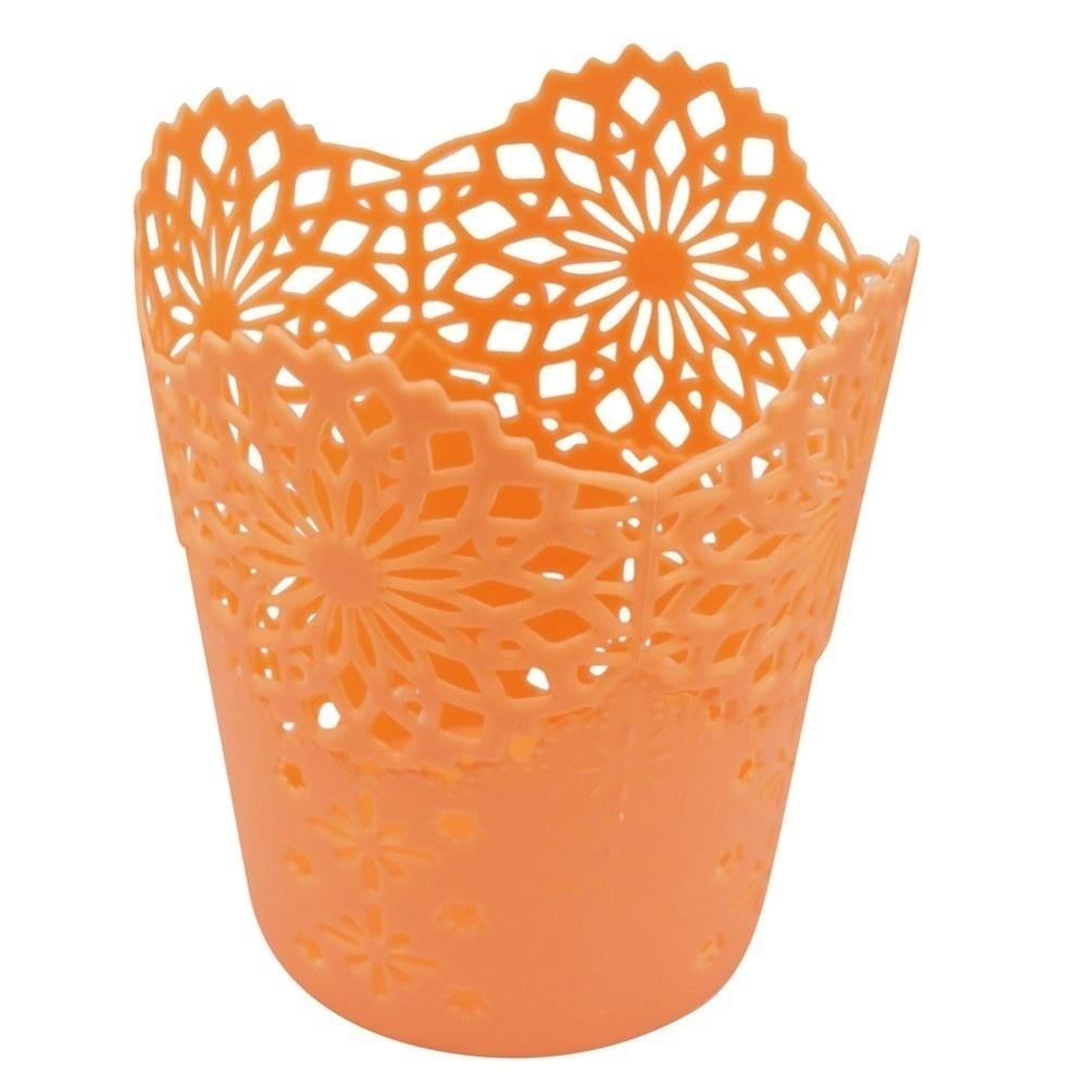 Storage Baskets Lace Hollow out Table Trash Can Pencil Holder Desk Organizer for Office School Home