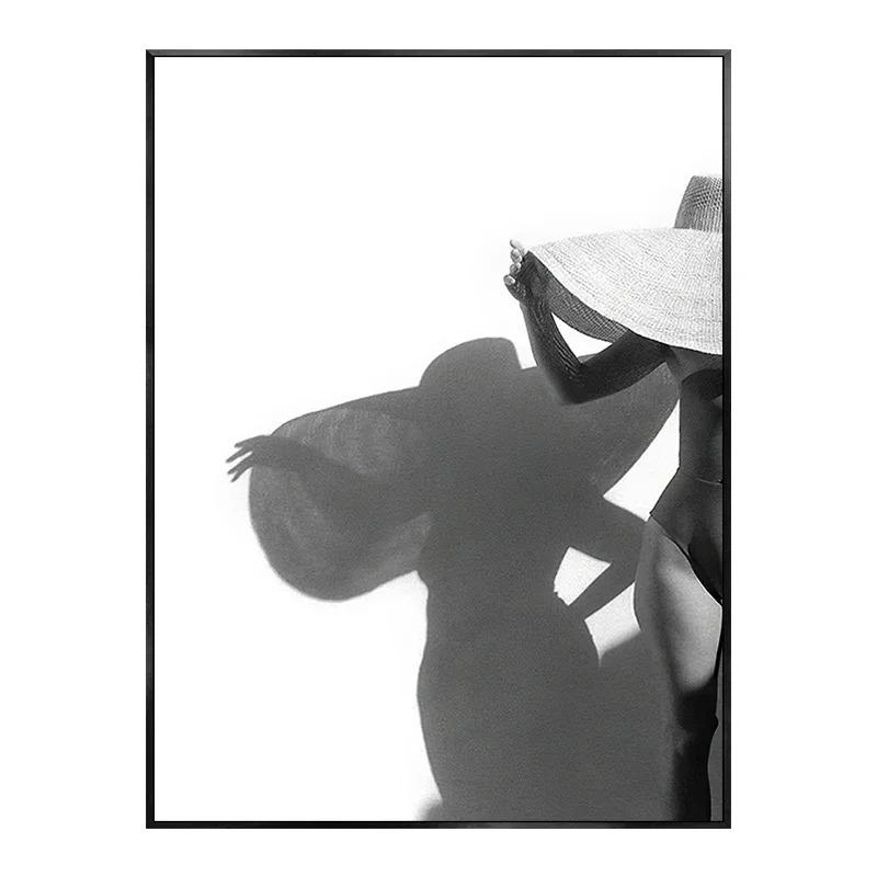 Modern Black White Fashion Sexy Women Paris Poster Decorative Prints Pictures Wall Art Canvas Painting Photos Bedroom Home Decor