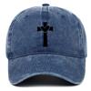 Black Personalized Pattern Printed Baseball Hat Outdoor Activity Washed Duck Tongue Hat Suitable for Sunscreen and Sunshade
