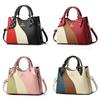 Fashionable Pu Tote Bag With Unique Color Block Design Perfect For Daily Outings Ideal For Moms