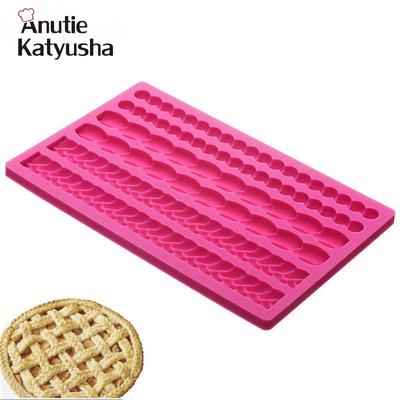 3D Corda lavorata a maglia Silicone Perla Guscio Fritto Pasta Torsione Stampo Fondente Torta Bordo Decorare Stampi Zucchero Glassa Gumpaste Strumenti