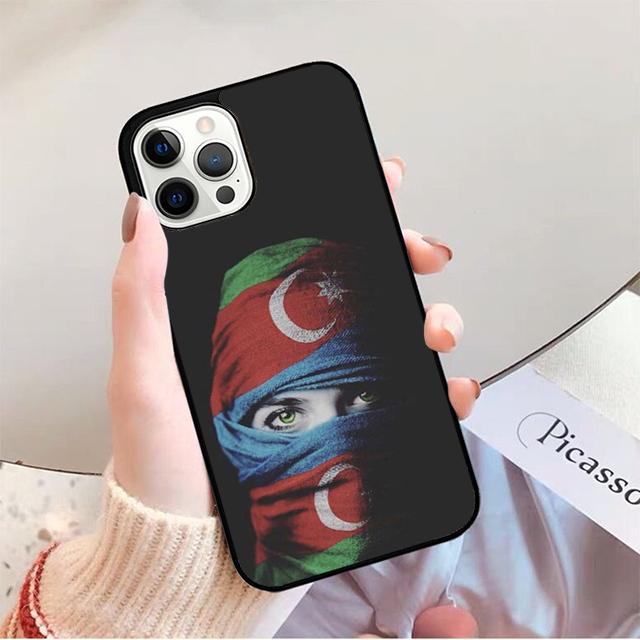 

Azerbaijan Heart Love Flag Phone Case for iPhone 17 Air 16 16e 15 Plus for Apple 13 11 12 14 Pro Max coque fundas iPhone 17