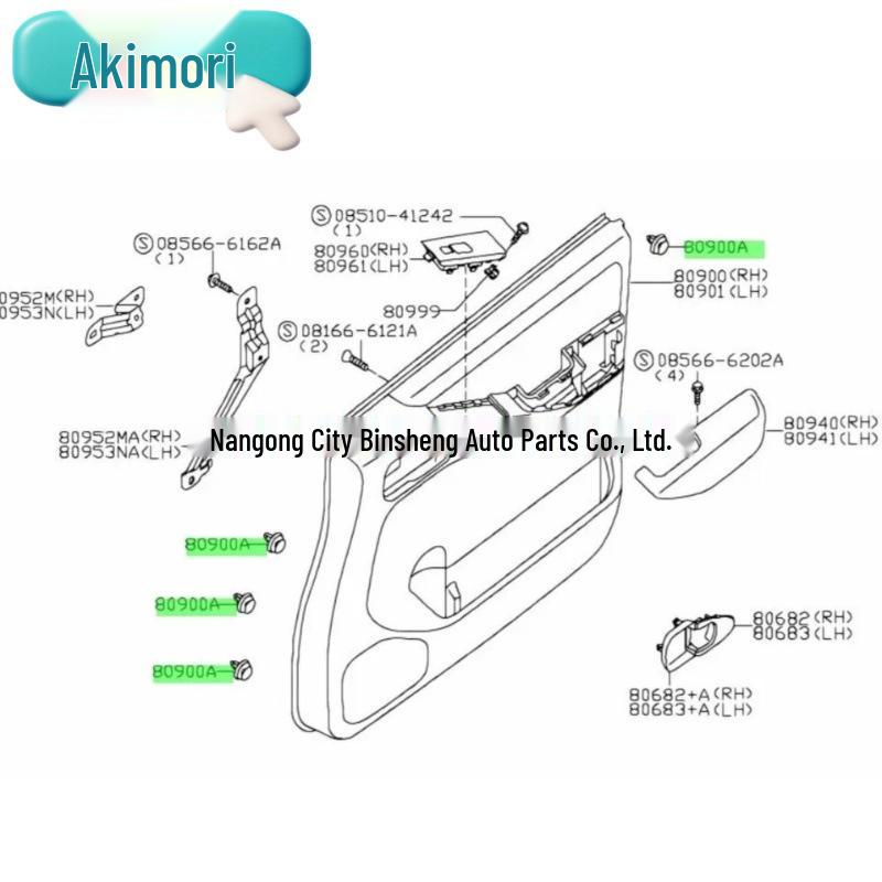 30-Piece Door Trim Panel Retaining Clips for Nissan & Infiniti (OE#01553-30001).
