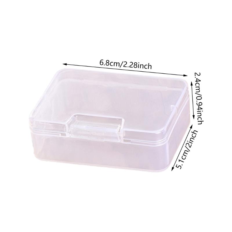 Small Item Organization Containers Sturdy Small Rectangular Clear Containers For Storing Tiny Accessories And Crafts