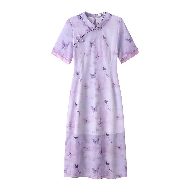 Женское Ретро Платье Ципао Большого Размера В Национальном Стиле 2XL