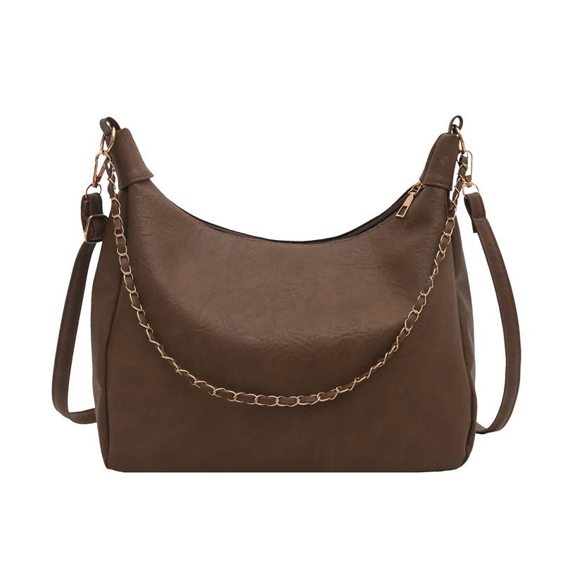 Minimalist Pu Tote Bag For Women With Large Capacity And Chain Accents For Daily Use