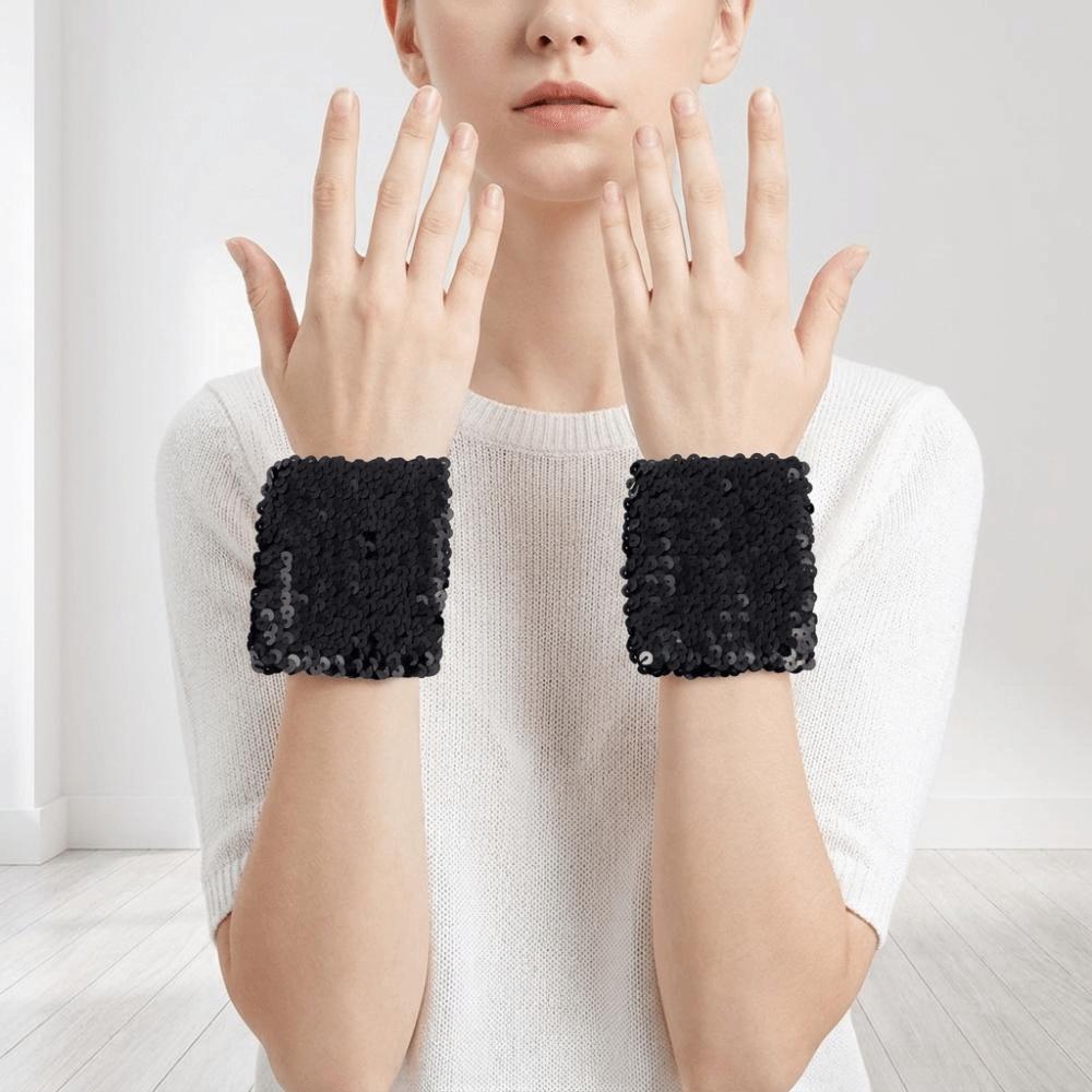 Lightweight Sequins Wrist Cuffs Adjustable Wristband Vintage Halloween Arm Cuff Bar Stage Show