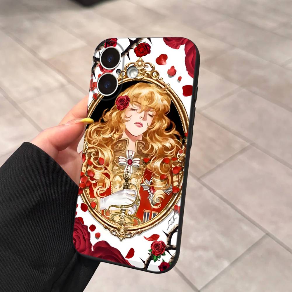 Rose Of V-Versailles Lady Oscar Soft Back Phone Cover Case For IPhone 17 16 Pro Max 15 12 11 16e 13 Mini 14 15 Plus