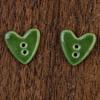 Handmade Small Ceramic Heart Buttons for DIY Brooch and Accessories