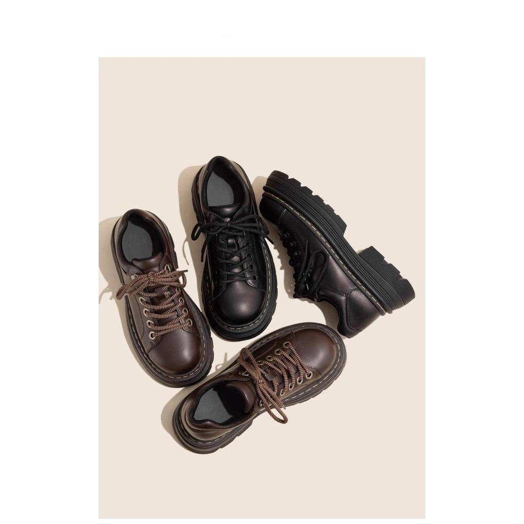 Autumn Wind Rustling~ Japanese Small Leather Shoes Women's Shoes 2025 New Retro British Style Platform Loafers Single Shoes Women