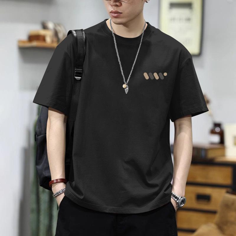 Men Minimal Small Graphic Short Sleeve T Shirt Crew Neck Loose Fit Casual Plain Daily Summer Basic Top