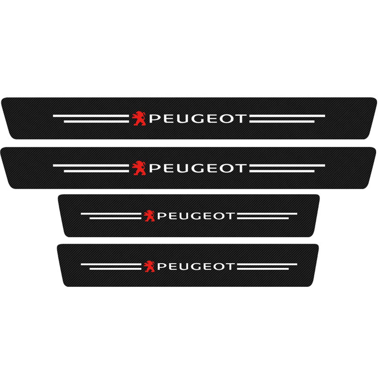 Peugeot Side Step Guard Car Door Guard Sticker Made of peugeot чёрный