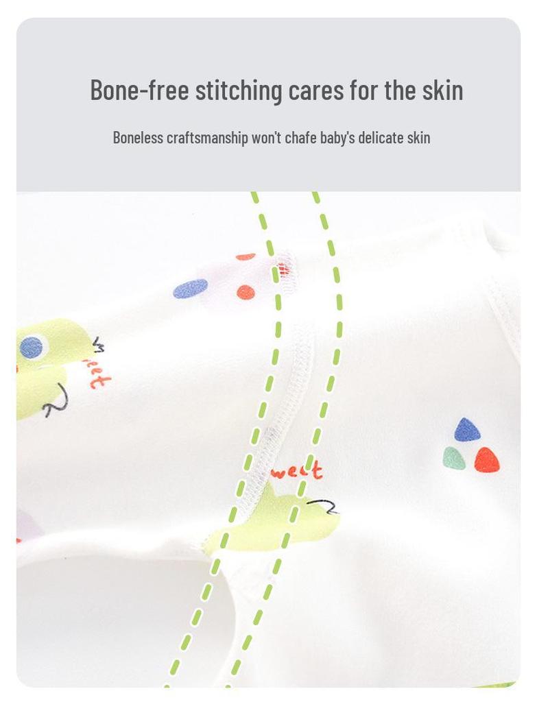 Autumn Newborn Pure Cotton Rompers: Air Conditioning Monk Clothes for Spring, Summer, and Fall