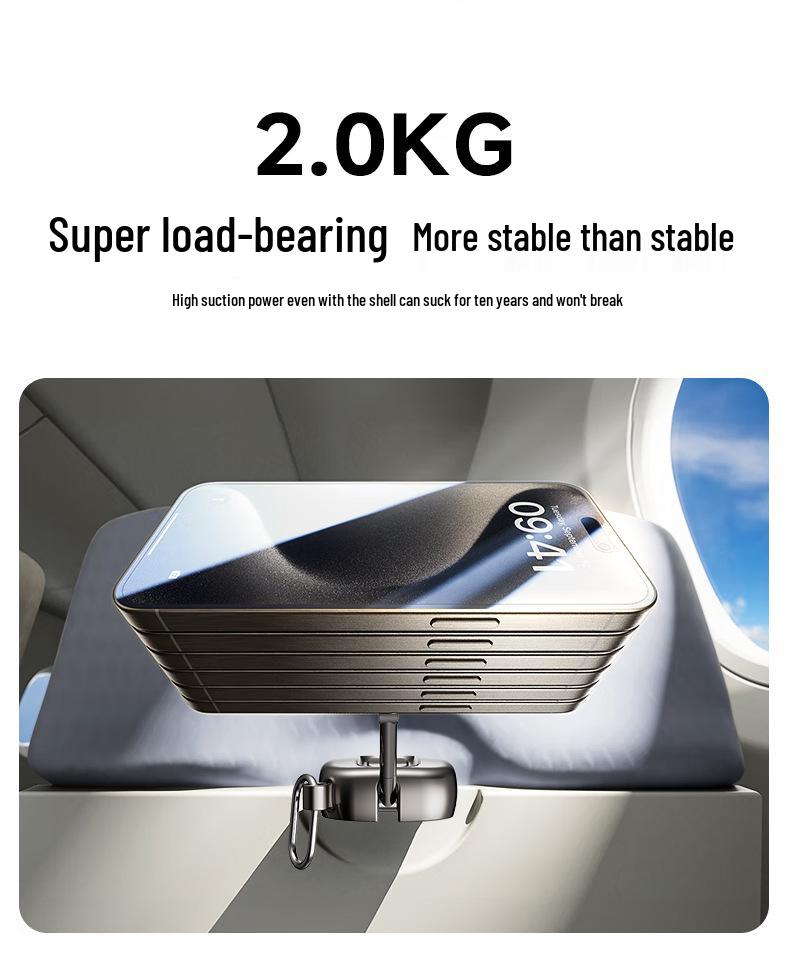Portable Magnetic Phone Holder - Foldable for Travel, High-Speed Rail & Airplanes
