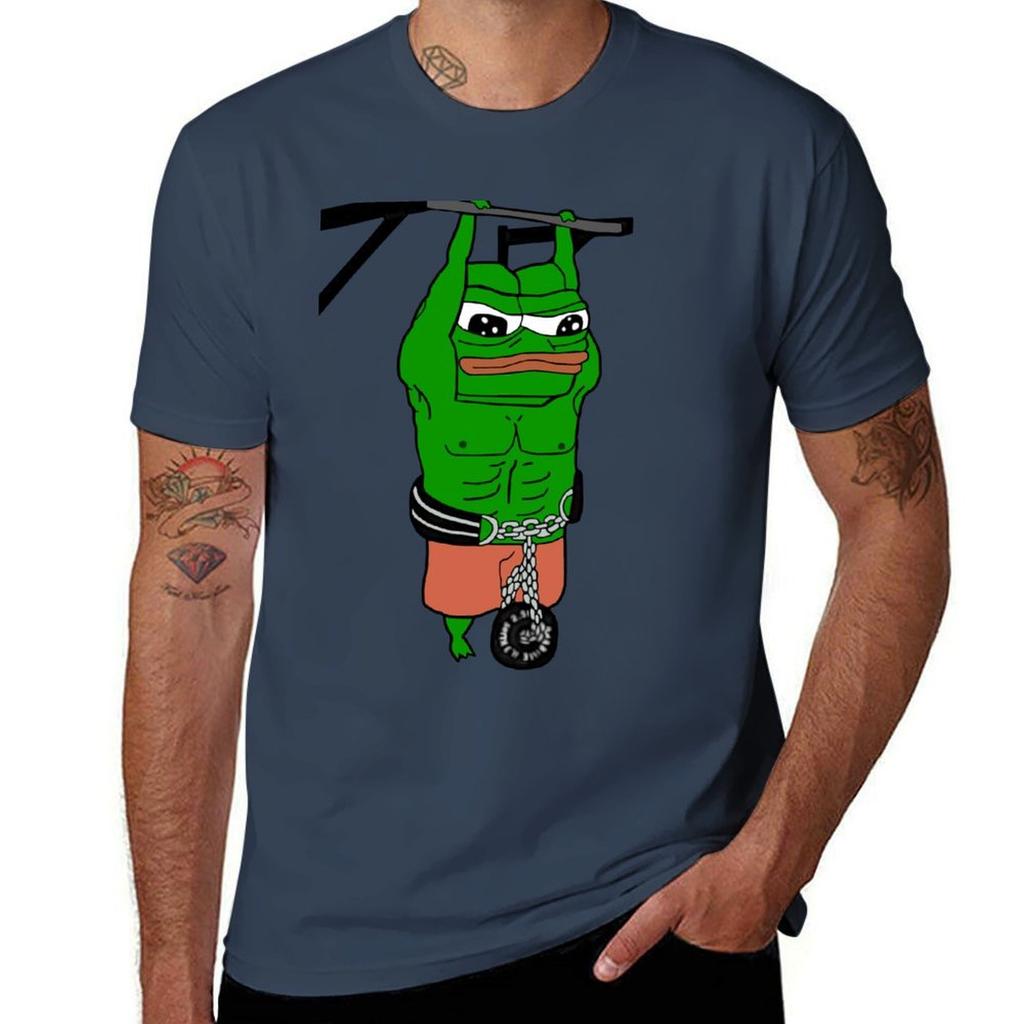 Apu Swole Pepe Pull Up TShirt Fashion Print Casual Short Sleeve